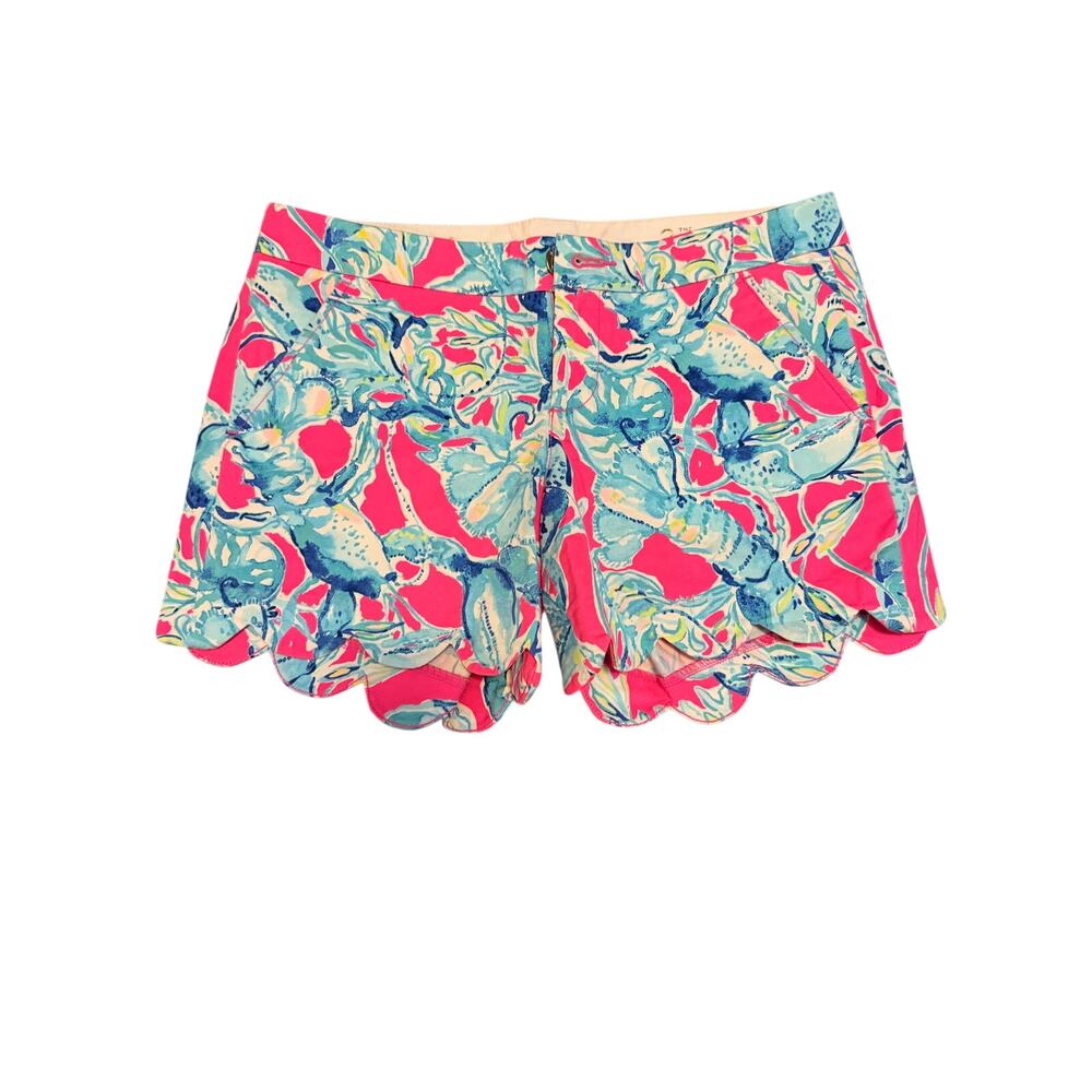 Lilly Pulitzer buttercup stretch short size 2 lobsters in love